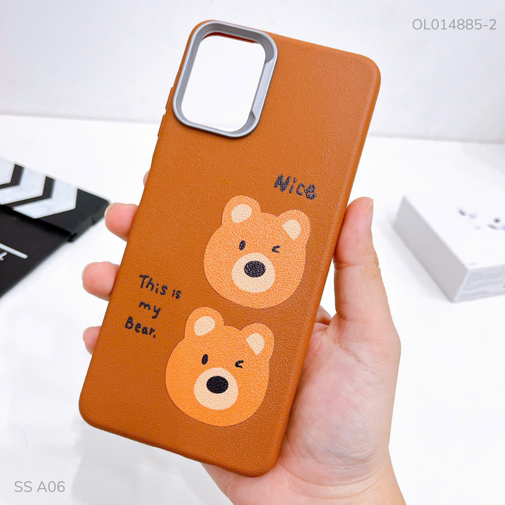 Ốp SS A06 4G vân sần camera xi bạc nhiều hình