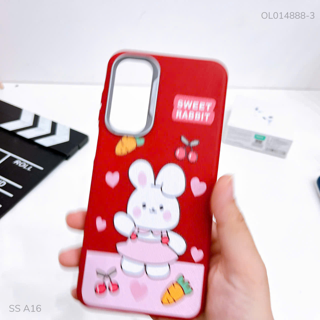 Ốp SS A16 vân sần camera xi bạc nhiều hình