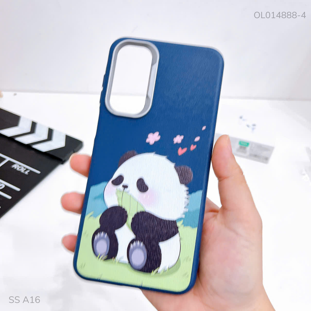 Ốp SS A16 vân sần camera xi bạc nhiều hình