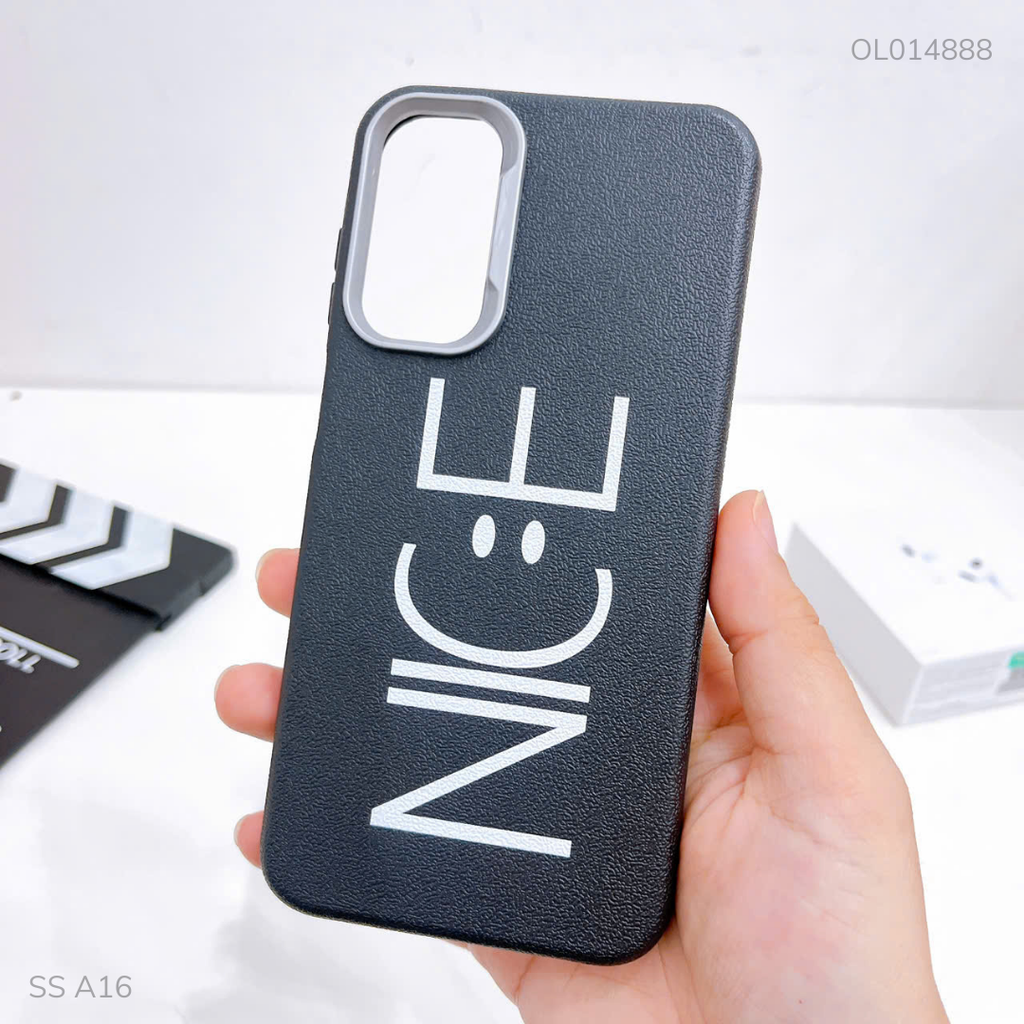 Ốp SS A16 vân sần camera xi bạc nhiều hình