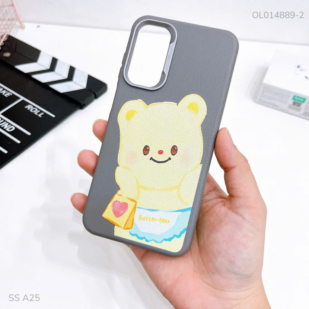 Ốp SS A25 vân sần camera xi bạc nhiều hình