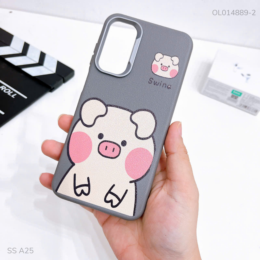 Ốp SS A25 vân sần camera xi bạc nhiều hình