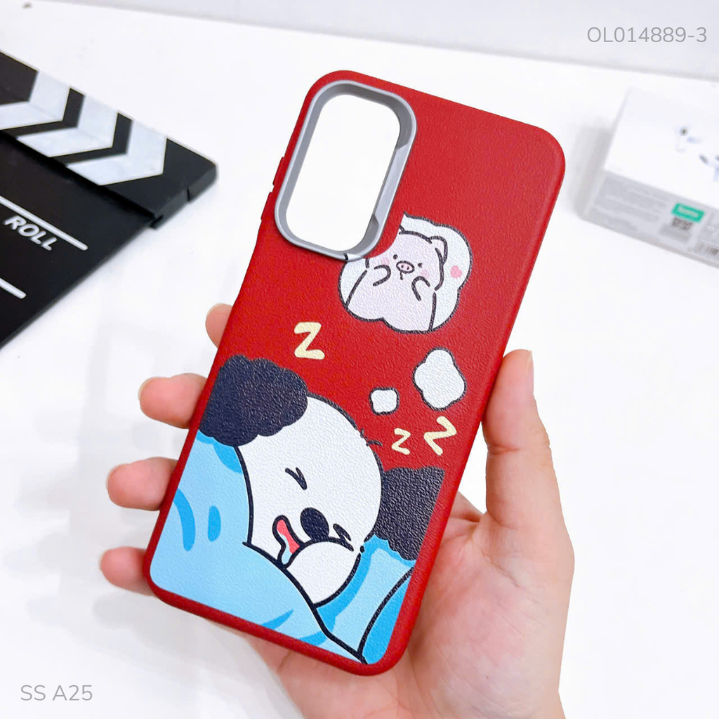 Ốp SS A25 vân sần camera xi bạc nhiều hình