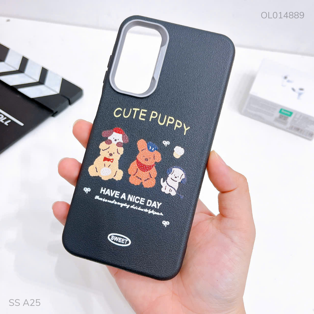 Ốp SS A25 vân sần camera xi bạc nhiều hình