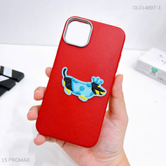 Ốp IP 15 Pro Max vân sần hình thêu