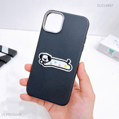 Ốp IP 15 Pro Max vân sần hình thêu