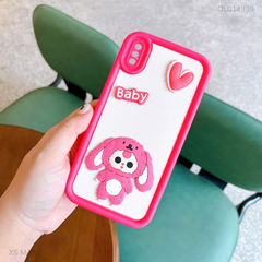 Ốp iPhone Xs Max dẻo baby Three thỏ hồng Baby