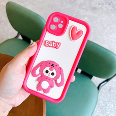 Ốp iPhone 11 6.1 dẻo baby Three thỏ hồng Baby