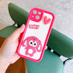 Ốp IP 13 6.1 dẻo baby Three thỏ hồng Baby