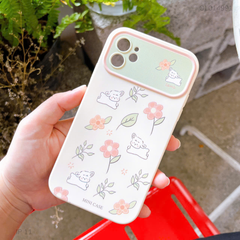 Ốp IP 11 6.1 dẻo cừu hoa cam bảo vệ camera