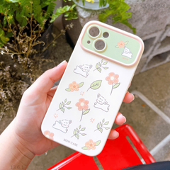 Ốp IP 13 6.1 dẻo cừu hoa cam bảo vệ camera