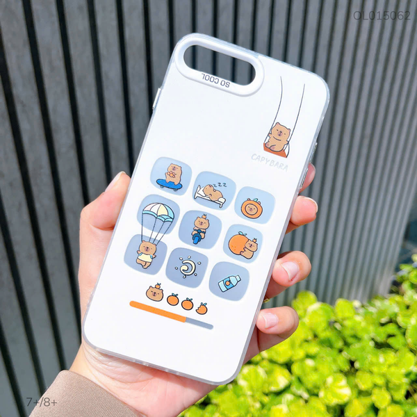 Ốp IP 7+/8+ lưng cứng Capybara nhiều khung