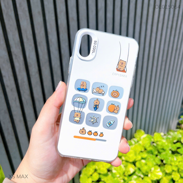 Ốp IP Xs Max lưng cứng Capybara nhiều khung