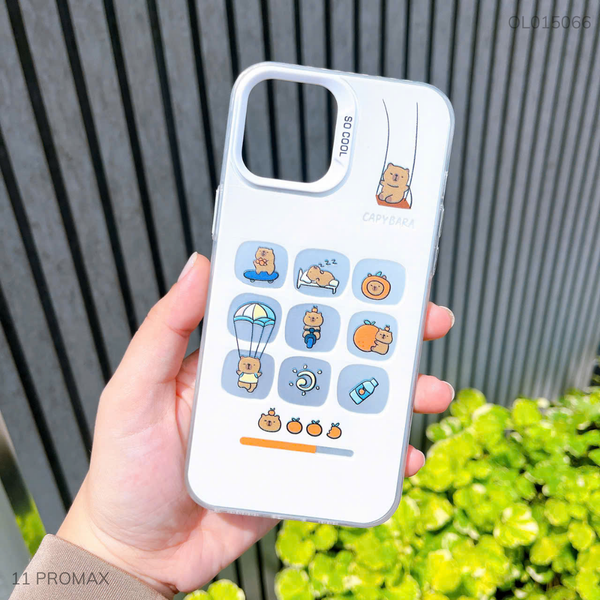 Ốp IP 11 Pro Max lưng cứng Capybara nhiều khung