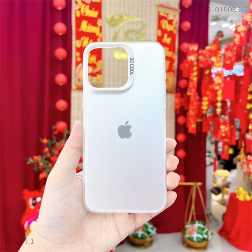 Ốp IP 13 6.1 Lưng nhám bạc full màu