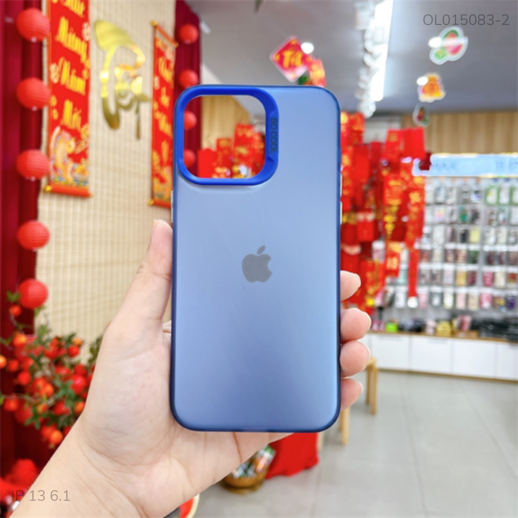 Ốp IP 13 6.1 Lưng nhám bạc full màu