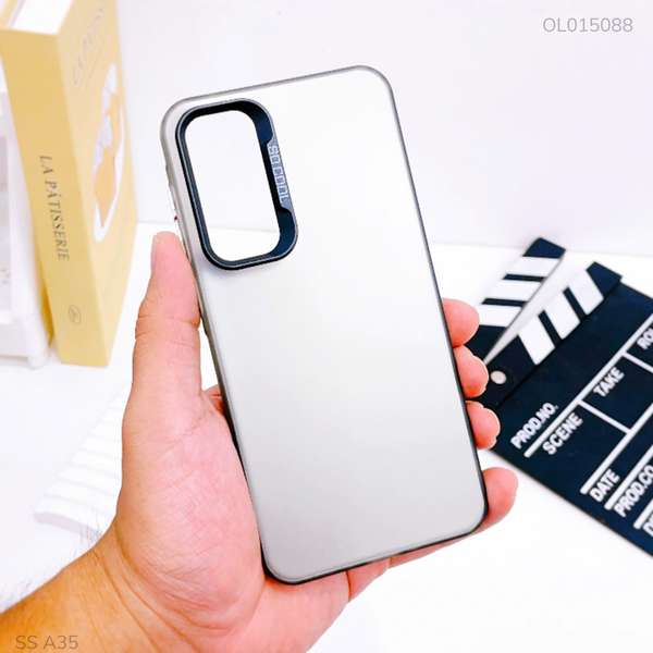 Ốp Samsung A35 Lưng nhám bạc full màu