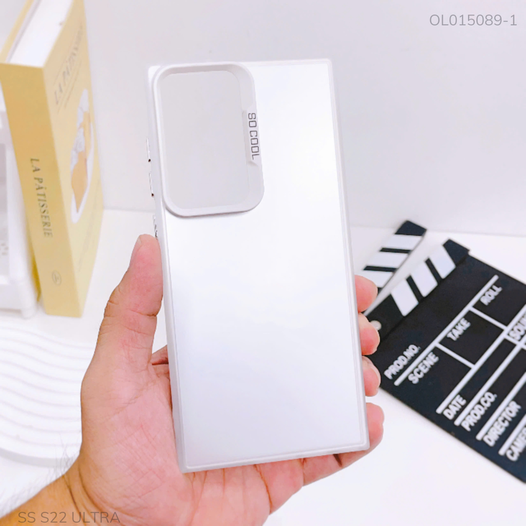 Ốp SS S22 Ultra Lưng nhám bạc full màu