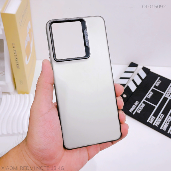 Ốp Xiaomi Redmi Note 13 4G Lưng nhám bạc full màu