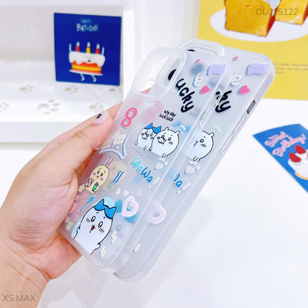 Ốp iPhone Xs Max dẻo nhám Chiikawa (Wawa)