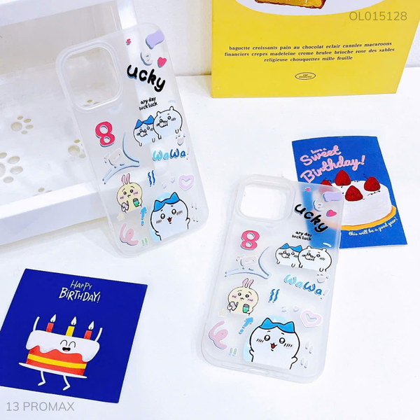 Ốp iPhone 13 Pro Max dẻo nhám Chiikawa (Wawa)