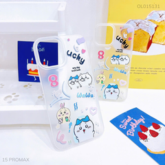 Ốp IP 15 Pro Max dẻo nhám Chiikawa (Wawa)