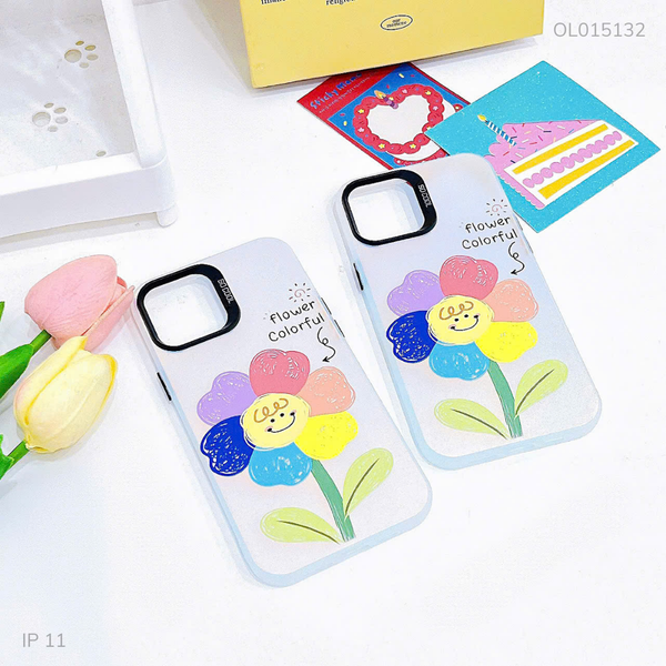 Ốp IP 11 6.1 phản quang hoa Flower Colorful