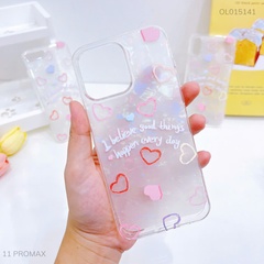 Ốp IP 11 Pro Max dẻo trong đệm thạch anh nhiều tim