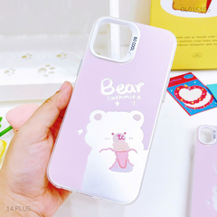 Ốp IP 14 Plus lưng cứng gấu Bear Cathmieu