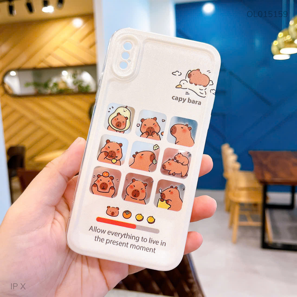 ** Ốp IP X dẻo in 9 khung Capybara