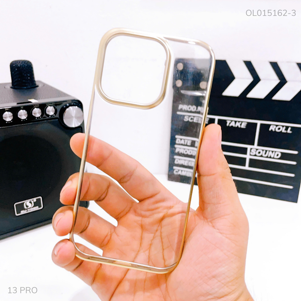 Ốp IP 13 Pro likgus lưng trong viền cứng xi màu
