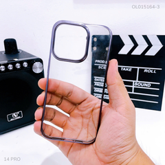 Ốp IP 14 Pro Likgus lưng trong viền cứng xi màu