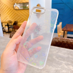 ** Ốp iPhone 7+/8+ lưng cứng vân nhũ khắc tim laze