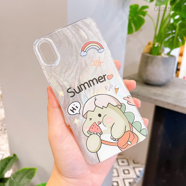 Ốp IP X vân sóng ánh bạc Khủng long Hi Summer