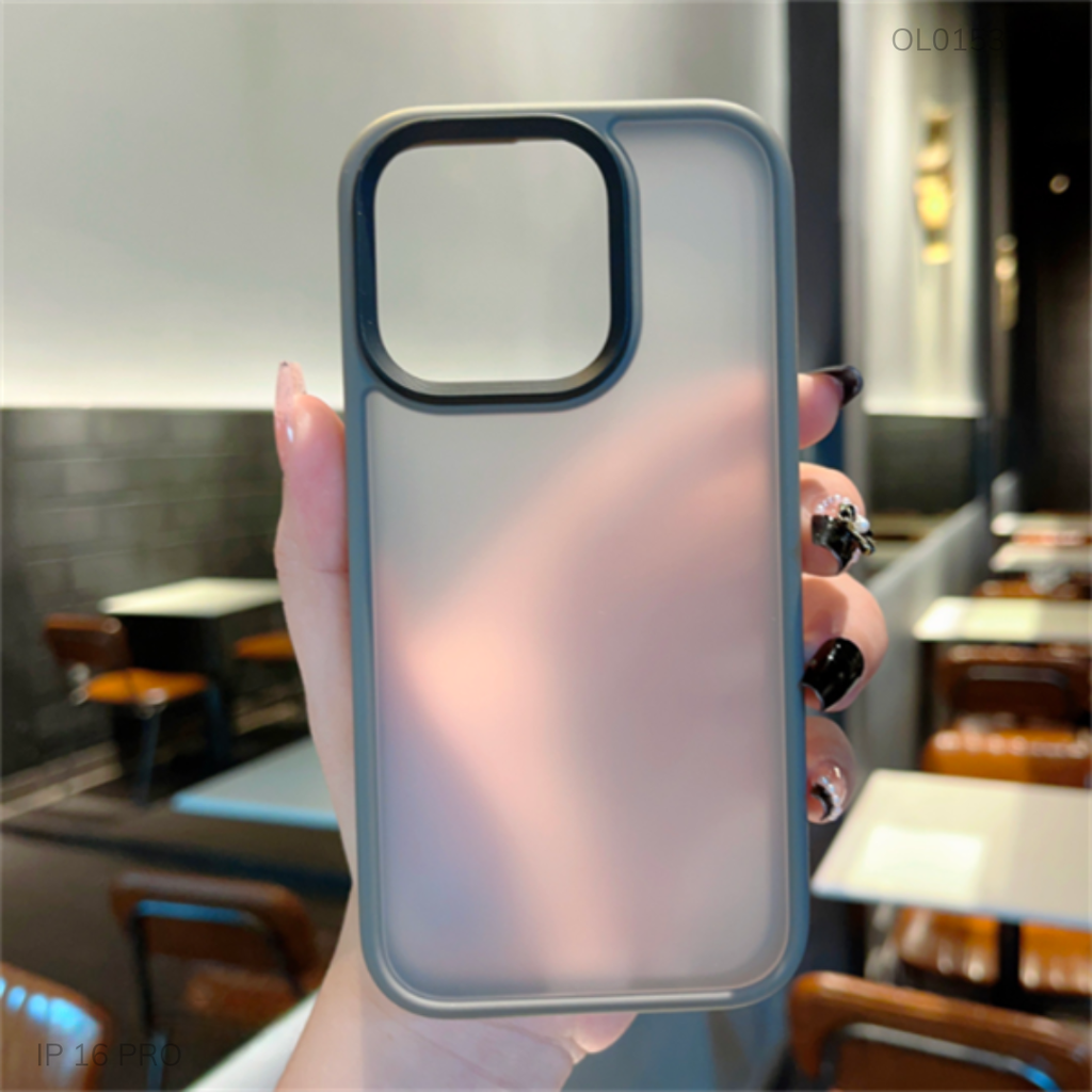 ** Ốp iPhone 16 Pro Likgus lưng nhám viền màu