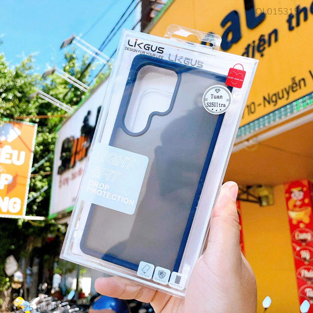 ** Ốp Samsung S25 Plus Likgus lưng nhám viền màu