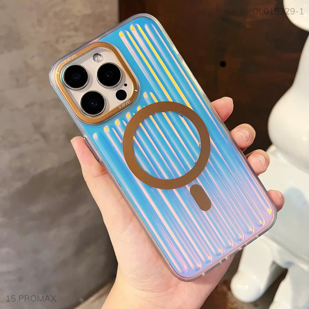 ** Ốp iPhone 15 Pro Max X-Level vân sọc đứng Neo Glow