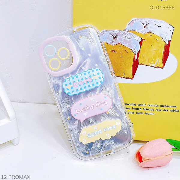 ** Ốp IP 12 Pro Max dẻo đệm vân ánh sóng Lucky Day