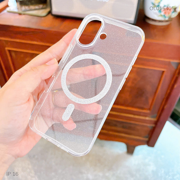 Ốp IP 16 6.1 Likgus dẻo nhũ kim tuyến Magsafe
