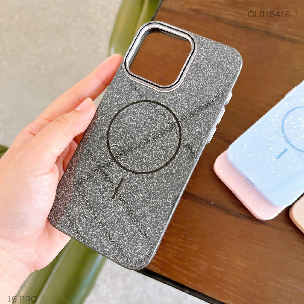 Ốp IP 16 Pro Likgus lưng nhũ kim tuyến Magsafe nhiều màu
