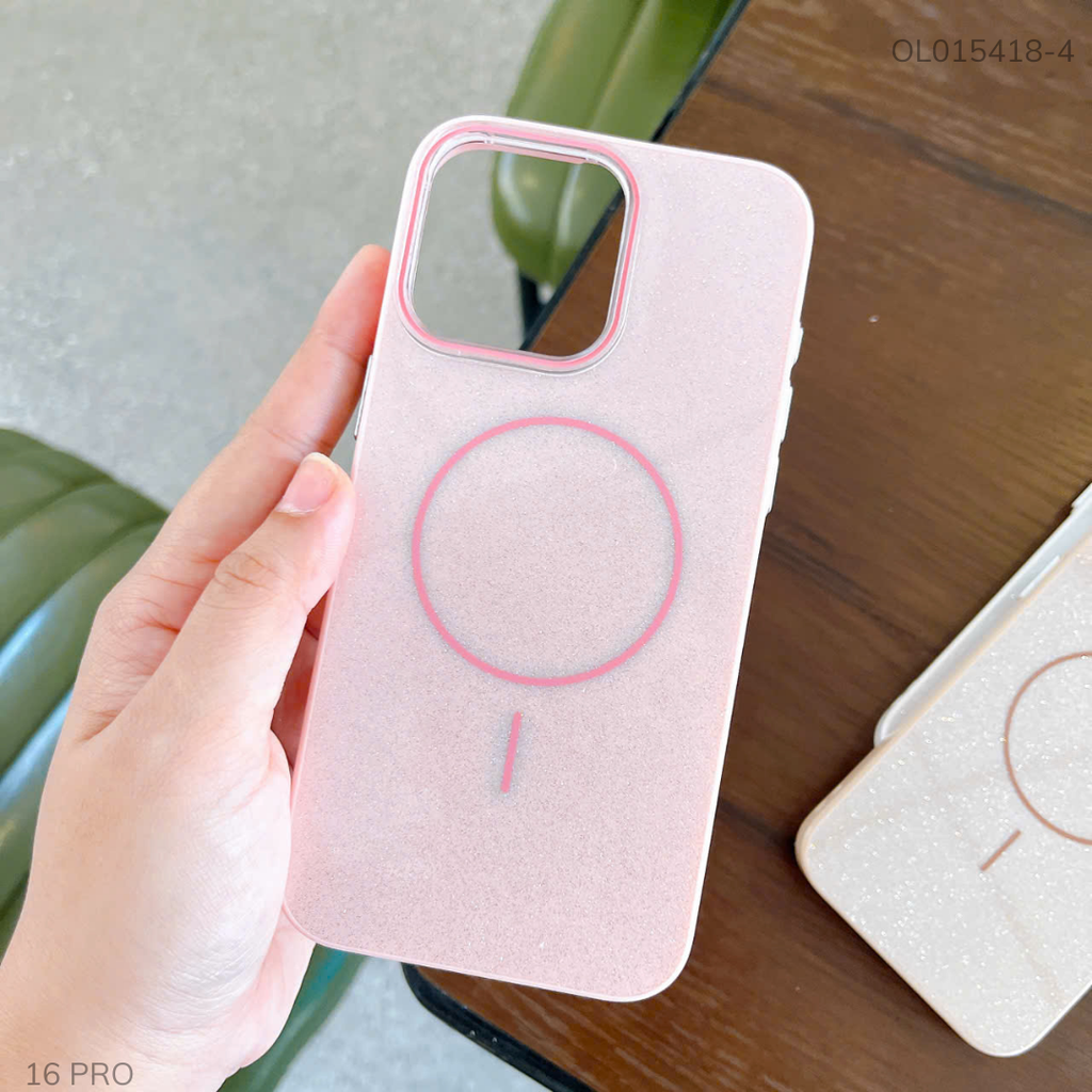 Ốp IP 16 Pro Likgus lưng nhũ kim tuyến Magsafe nhiều màu