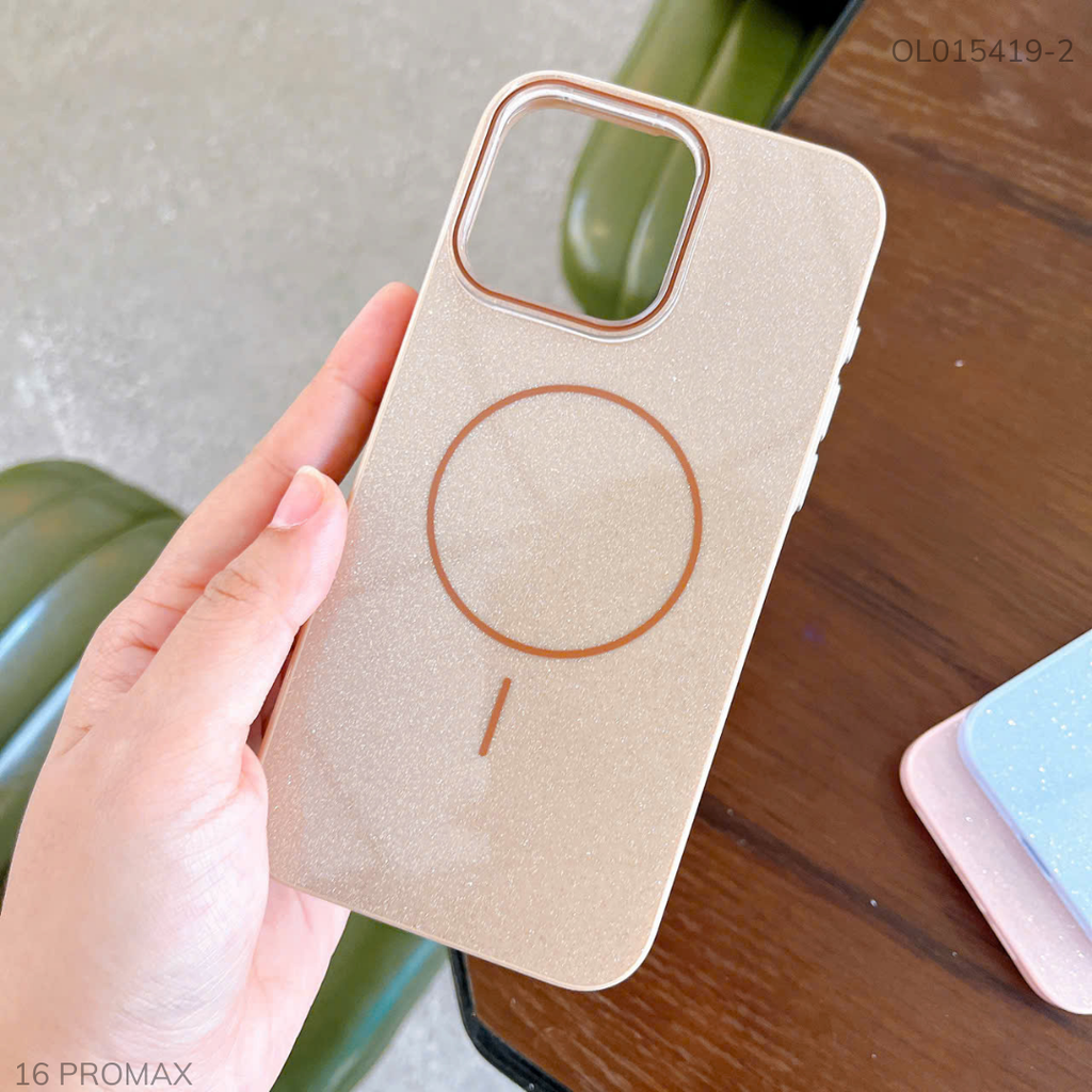 Ốp IP 16 Pro Max Likgus lưng nhũ kim tuyến Magsafe nhiều màu