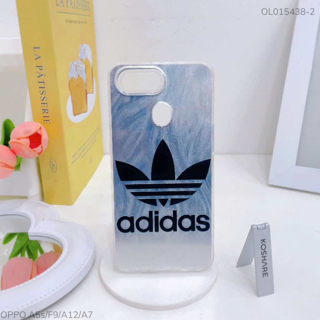 Ốp Oppo A5s/F9/A12/A7 vân ánh sóng giá đỡ