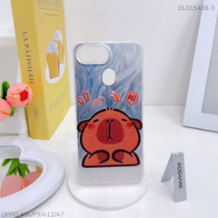 Ốp Oppo A5s/F9/A12/A7 vân ánh sóng giá đỡ