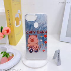 Ốp Oppo A5s/F9/A12/A7 vân ánh sóng giá đỡ