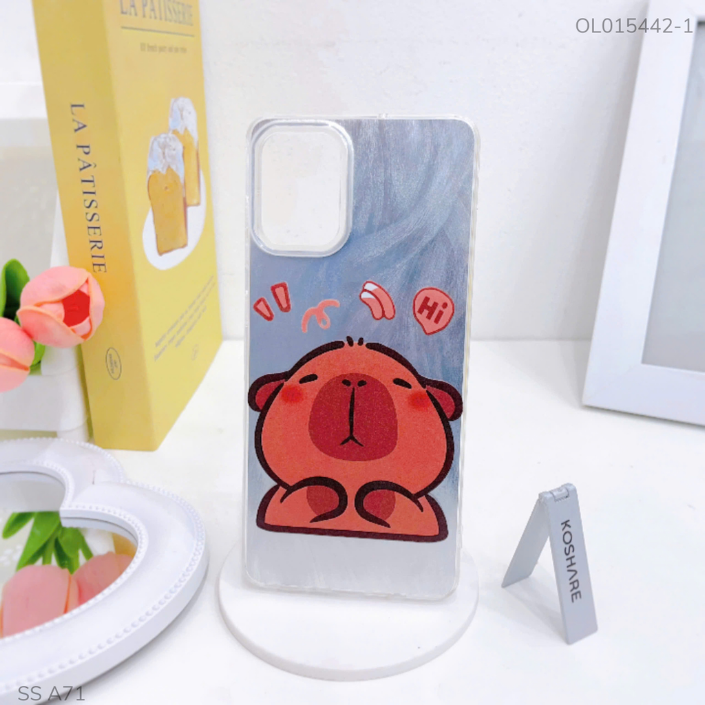 Ốp Samsung A71 vân ánh sóng giá đỡ