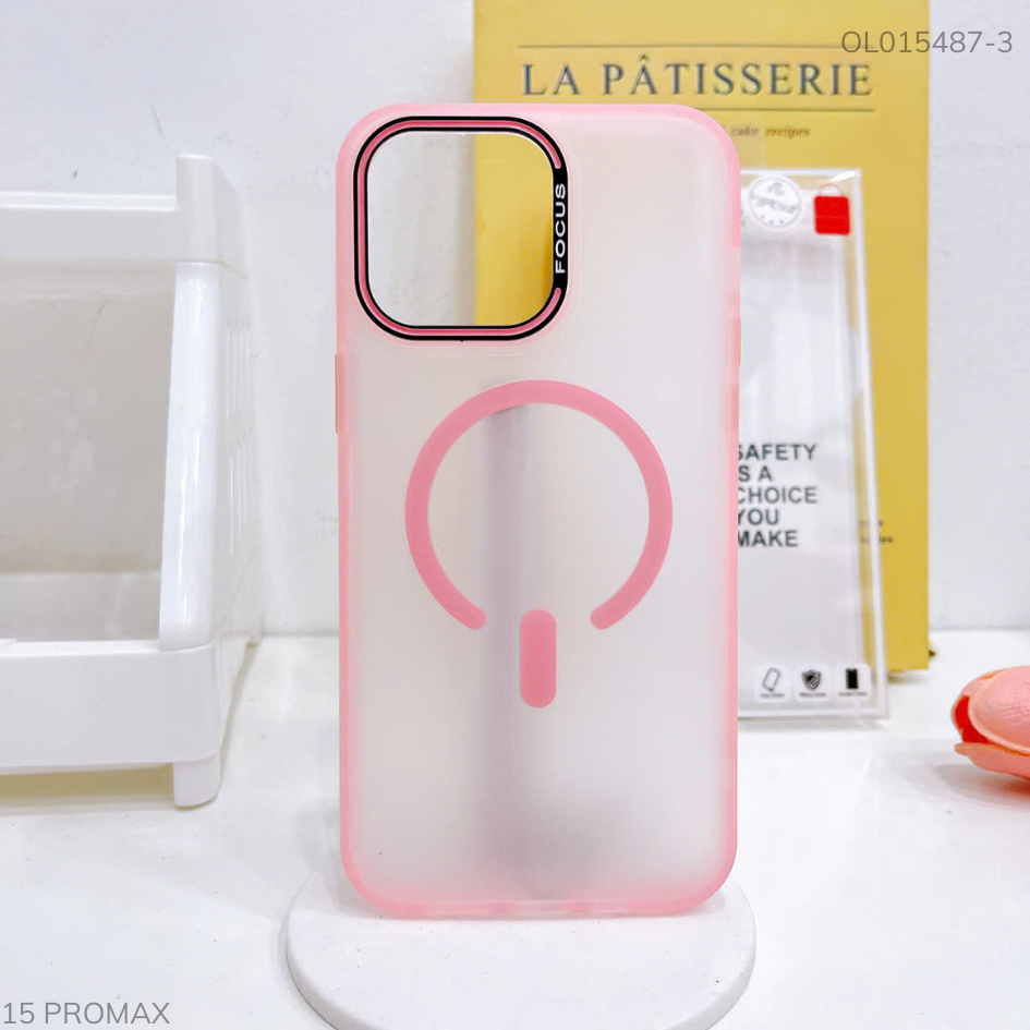 ** Ốp IP 15 Pro Max Likgus lưng nhám Magsafe viền camera Focus