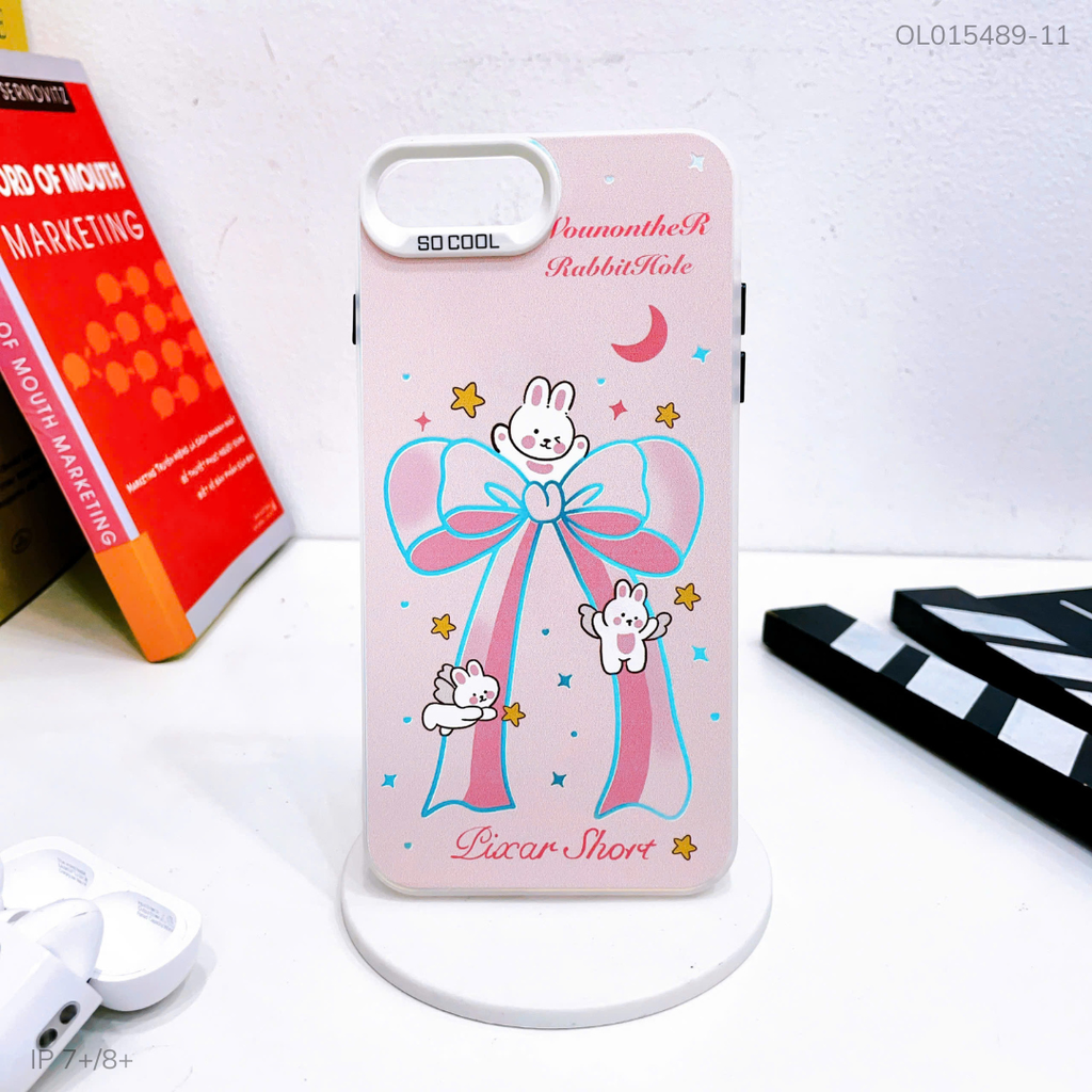 Ốp IP 7+/8+ tráng bạc in hình