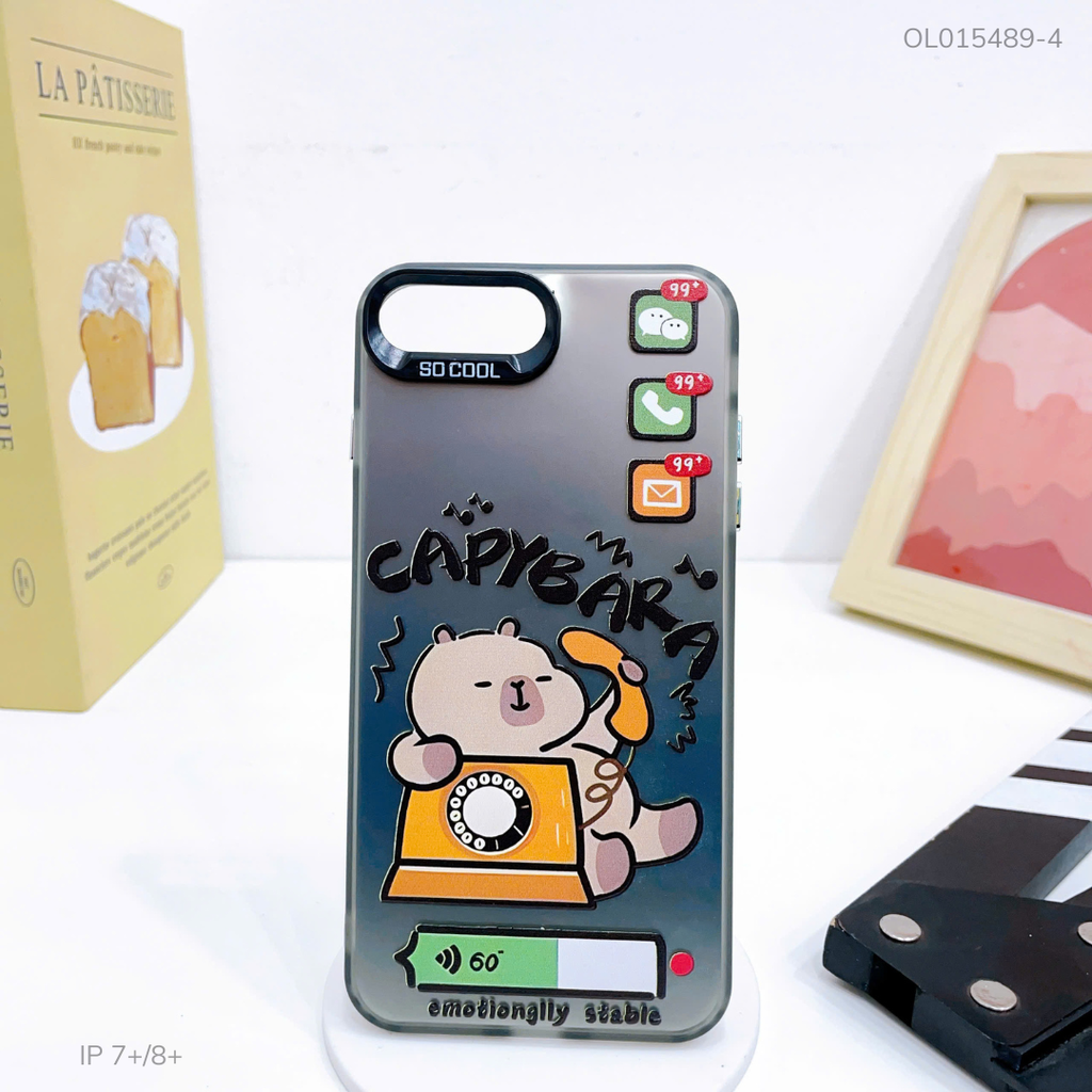 Ốp IP 7+/8+ tráng bạc in hình