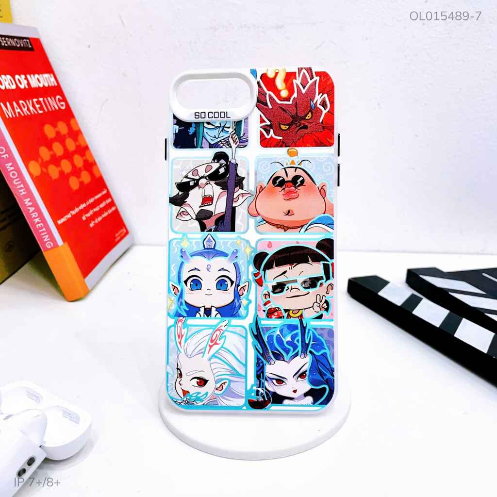 Ốp IP 7+/8+ tráng bạc in hình